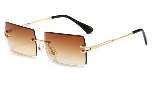Golden Glow Rimless Sunglasses