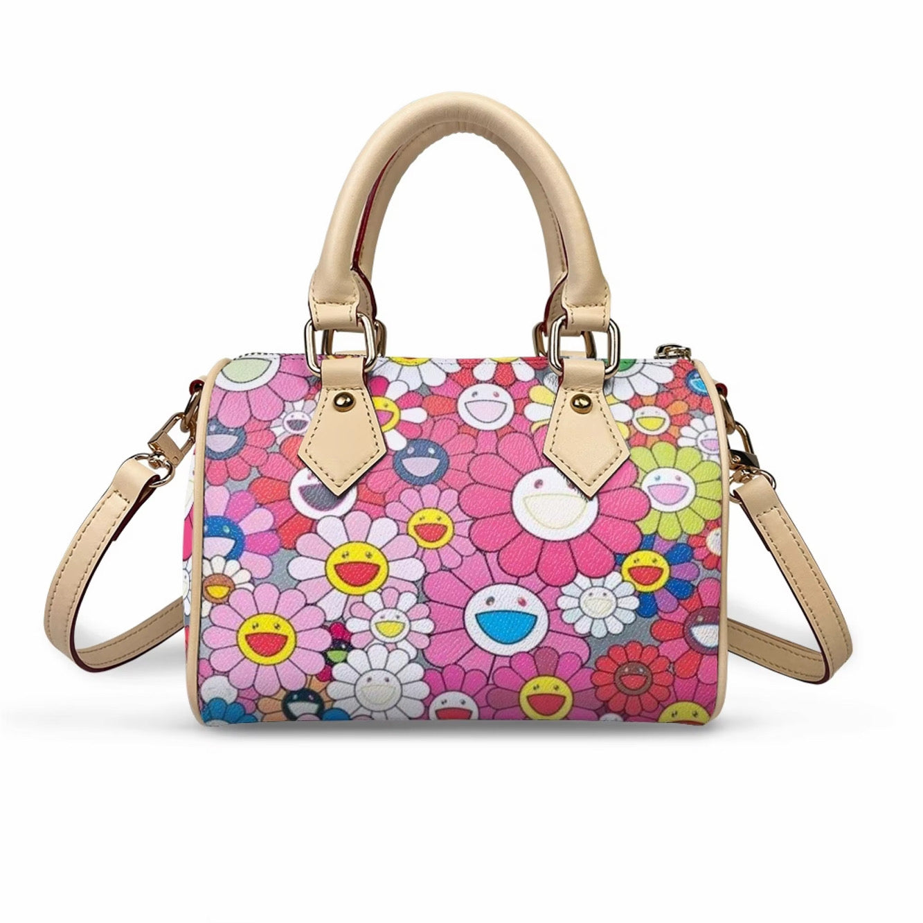 Pink Smiley Face Speedy Bag
